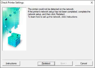 Imagen: Pantalla Comprobar la configuración de impresora